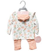 Wholesale - 3pc GIRLS FRENCH TERRY SET- TOP/PANTS C/P 48, UPC: 632878899242